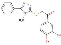 1-(3,4-dihydroxyphenyl)-2-[(4-methyl-5-phenyl-4H-1,2,4-triazol-3-yl)thio]ethanone