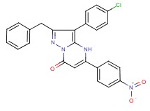 2-benzyl-3-(4-chlorophenyl)-5-(4-nitrophenyl)pyrazolo[1,5-a]pyrimidin-7(4H)-one