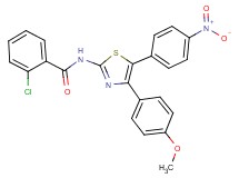 2-chloro-N-[4-(4-methoxyphenyl)-5-(4-nitrophenyl)-1,3-thiazol-2-yl]benzamide