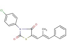 3-(4-chlorophenyl)-5-(2-methyl-3-phenyl-2-propen-1-ylidene)-1,3-thiazolidine-2,4-dione