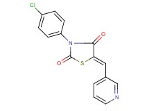 3-(4-chlorophenyl)-5-(3-pyridinylmethylene)-1,3-thiazolidine-2,4-dione