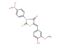 5-(4-hydroxy-3-methoxybenzylidene)-3-(4-nitrophenyl)-2-thioxo-1,3-thiazolidin-4-one