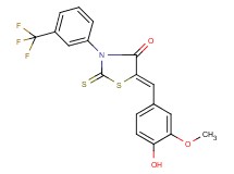 5-(4-hydroxy-3-methoxybenzylidene)-2-thioxo-3-[3-(trifluoromethyl)phenyl]-1,3-thiazolidin-4-one