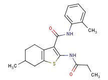 6-methyl-N-(2-methylphenyl)-2-(propionylamino)-4,5,6,7-tetrahydro-1-benzothiophene-3-carboxamide