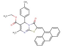 ethyl 2-(9-anthrylmethylene)-7-methyl-5-(4-methylphenyl)-3-oxo-2,3-dihydro-5H-[1,3]thiazolo[3,2-a]pyrimidine-6-carboxylate