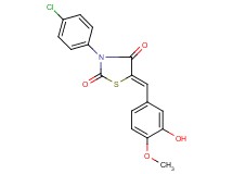 3-(4-chlorophenyl)-5-(3-hydroxy-4-methoxybenzylidene)-1,3-thiazolidine-2,4-dione