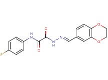 2-[2-(2,3-dihydro-1,4-benzodioxin-6-ylmethylene)hydrazino]-N-(4-fluorophenyl)-2-oxoacetamide