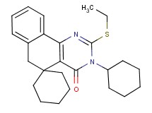 3-cyclohexyl-2-(ethylthio)-3H-spiro[benzo[h]quinazoline-5,1'-cyclohexan]-4(6H)-one