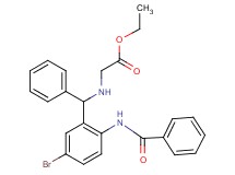 ethyl N-[[2-(benzoylamino)-5-bromophenyl](phenyl)methyl]glycinate