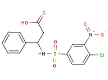 3-{[(4-chloro-3-nitrophenyl)sulfonyl]amino}-3-phenylpropanoic acid