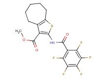 methyl 2-[(pentafluorobenzoyl)amino]-5,6,7,8-tetrahydro-4H-cyclohepta[b]thiophene-3-carboxylate