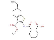 2-({[6-ethyl-3-(methoxycarbonyl)-4,5,6,7-tetrahydro-1-benzothien-2-yl]amino}carbonyl)cyclohexanecarboxylic acid