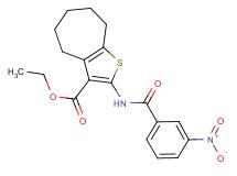 ethyl 2-[(3-nitrobenzoyl)amino]-5,6,7,8-tetrahydro-4H-cyclohepta[b]thiophene-3-carboxylate