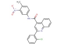 2-(2-chlorophenyl)-N-(4-methyl-3-nitrophenyl)-4-quinolinecarboxamide