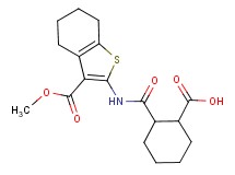 2-({[3-(methoxycarbonyl)-4,5,6,7-tetrahydro-1-benzothien-2-yl]amino}carbonyl)cyclohexanecarboxylic acid