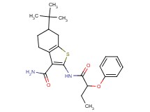 6-tert-butyl-2-[(2-phenoxybutanoyl)amino]-4,5,6,7-tetrahydro-1-benzothiophene-3-carboxamide