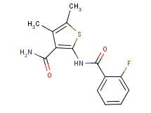 2-[(2-fluorobenzoyl)amino]-4,5-dimethyl-3-thiophenecarboxamide