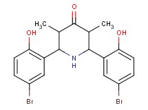 2,6-bis(5-bromo-2-hydroxyphenyl)-3,5-dimethyl-4-piperidinone