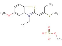 3-ethyl-5-methoxy-2-[2-(methylthio)-1-buten-1-yl]-1,3-benzothiazol-3-ium methyl sulfate