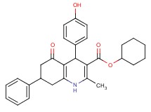 cyclohexyl 4-(4-hydroxyphenyl)-2-methyl-5-oxo-7-phenyl-1,4,5,6,7,8-hexahydro-3-quinolinecarboxylate