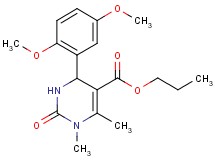 propyl 4-(2,5-dimethoxyphenyl)-1,6-dimethyl-2-oxo-1,2,3,4-tetrahydro-5-pyrimidinecarboxylate