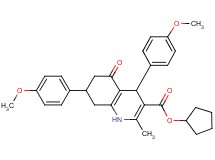 cyclopentyl 4,7-bis(4-methoxyphenyl)-2-methyl-5-oxo-1,4,5,6,7,8-hexahydro-3-quinolinecarboxylate