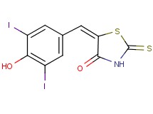 5-(4-hydroxy-3,5-diiodobenzylidene)-2-thioxo-1,3-thiazolidin-4-one