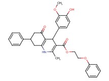 2-phenoxyethyl 4-(4-hydroxy-3-methoxyphenyl)-2-methyl-5-oxo-7-phenyl-1,4,5,6,7,8-hexahydro-3-quinolinecarboxylate