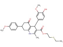 2-(ethylthio)ethyl 4-(4-hydroxy-3-methoxyphenyl)-7-(4-methoxyphenyl)-2-methyl-5-oxo-1,4,5,6,7,8-hexahydro-3-quinolinecarboxylate