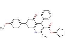 cyclopentyl 7-(4-methoxyphenyl)-2-methyl-5-oxo-4-phenyl-1,4,5,6,7,8-hexahydro-3-quinolinecarboxylate