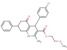 2-methoxyethyl 4-(4-chlorophenyl)-2-methyl-5-oxo-7-phenyl-1,4,5,6,7,8-hexahydro-3-quinolinecarboxylate