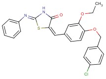 5-{4-[(4-chlorobenzyl)oxy]-3-ethoxybenzylidene}-2-(phenylimino)-1,3-thiazolidin-4-one
