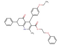 2-phenoxyethyl 4-(4-ethoxyphenyl)-2-methyl-5-oxo-7-phenyl-1,4,5,6,7,8-hexahydro-3-quinolinecarboxylate
