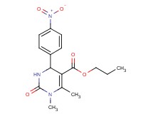 propyl 1,6-dimethyl-4-(4-nitrophenyl)-2-oxo-1,2,3,4-tetrahydro-5-pyrimidinecarboxylate