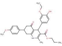 propyl 4-(3-ethoxy-4-hydroxyphenyl)-7-(4-methoxyphenyl)-2-methyl-5-oxo-1,4,5,6,7,8-hexahydro-3-quinolinecarboxylate