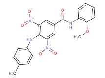 N-(2-methoxyphenyl)-4-[(4-methylphenyl)amino]-3,5-dinitrobenzamide