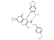 4-methoxybenzyl 2,7,7-trimethyl-4-(6-nitro-1,3-benzodioxol-5-yl)-5-oxo-1,4,5,6,7,8-hexahydro-3-quinolinecarboxylate