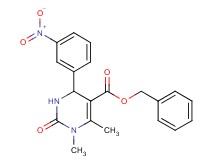 benzyl 1,6-dimethyl-4-(3-nitrophenyl)-2-oxo-1,2,3,4-tetrahydro-5-pyrimidinecarboxylate