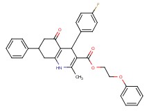 2-phenoxyethyl 4-(4-fluorophenyl)-2-methyl-5-oxo-7-phenyl-1,4,5,6,7,8-hexahydro-3-quinolinecarboxylate