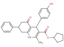 cyclopentyl 4-(4-hydroxyphenyl)-2-methyl-5-oxo-7-phenyl-1,4,5,6,7,8-hexahydro-3-quinolinecarboxylate