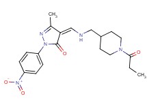 5-methyl-2-(4-nitrophenyl)-4-({[(1-propionyl-4-piperidinyl)methyl]amino}methylene)-2,4-dihydro-3H-pyrazol-3-one