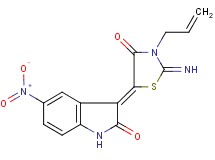 3-(3-allyl-2-imino-4-oxo-1,3-thiazolidin-5-ylidene)-5-nitro-1,3-dihydro-2H-indol-2-one