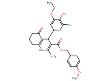 4-methoxybenzyl 4-(3-chloro-5-ethoxy-4-hydroxyphenyl)-2-methyl-5-oxo-1,4,5,6,7,8-hexahydro-3-quinolinecarboxylate