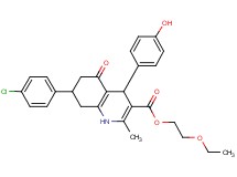 2-ethoxyethyl 7-(4-chlorophenyl)-4-(4-hydroxyphenyl)-2-methyl-5-oxo-1,4,5,6,7,8-hexahydro-3-quinolinecarboxylate