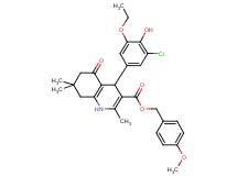 4-methoxybenzyl 4-(3-chloro-5-ethoxy-4-hydroxyphenyl)-2,7,7-trimethyl-5-oxo-1,4,5,6,7,8-hexahydro-3-quinolinecarboxylate