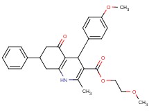 2-methoxyethyl 4-(4-methoxyphenyl)-2-methyl-5-oxo-7-phenyl-1,4,5,6,7,8-hexahydro-3-quinolinecarboxylate