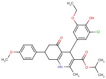 isopropyl 4-(3-chloro-5-ethoxy-4-hydroxyphenyl)-7-(4-methoxyphenyl)-2-methyl-5-oxo-1,4,5,6,7,8-hexahydro-3-quinolinecarboxylate