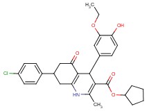 cyclopentyl 7-(4-chlorophenyl)-4-(3-ethoxy-4-hydroxyphenyl)-2-methyl-5-oxo-1,4,5,6,7,8-hexahydro-3-quinolinecarboxylate