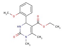 ethyl 4-(2-methoxyphenyl)-1,6-dimethyl-2-oxo-1,2,3,4-tetrahydro-5-pyrimidinecarboxylate