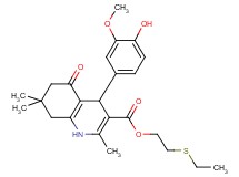 2-(ethylthio)ethyl 4-(4-hydroxy-3-methoxyphenyl)-2,7,7-trimethyl-5-oxo-1,4,5,6,7,8-hexahydro-3-quinolinecarboxylate